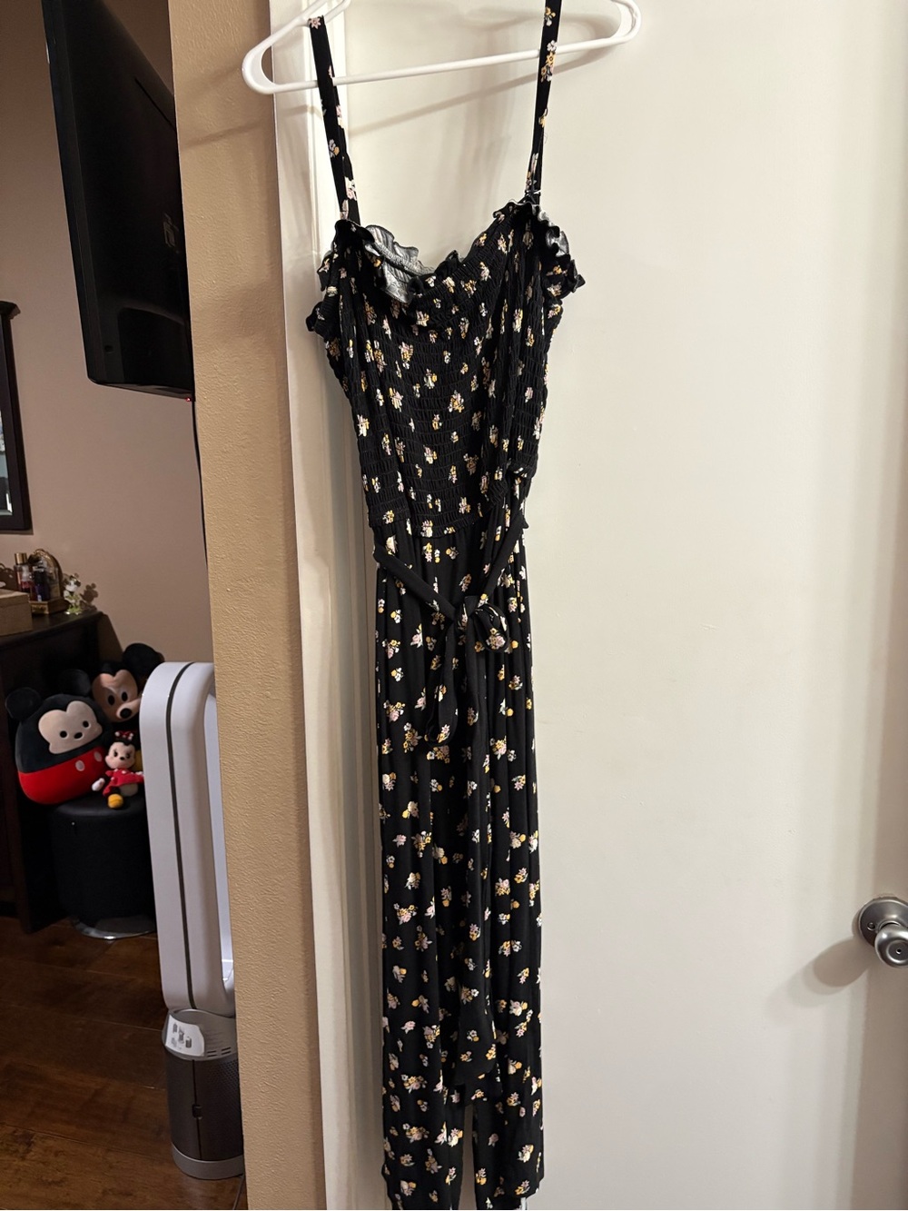 Torrid Black Floral Tie-Waist Maxi jumper